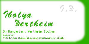 ibolya wertheim business card